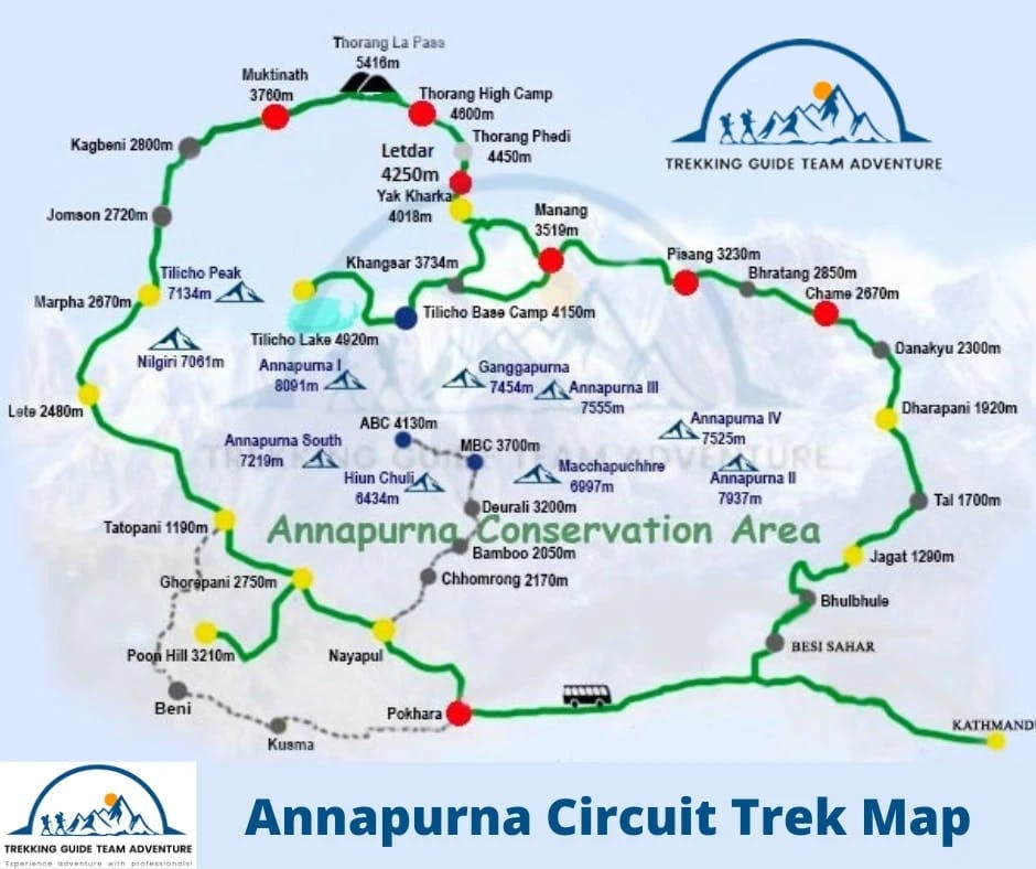 Annapurna Circuit Tilicho Lake Trek - 18 Days