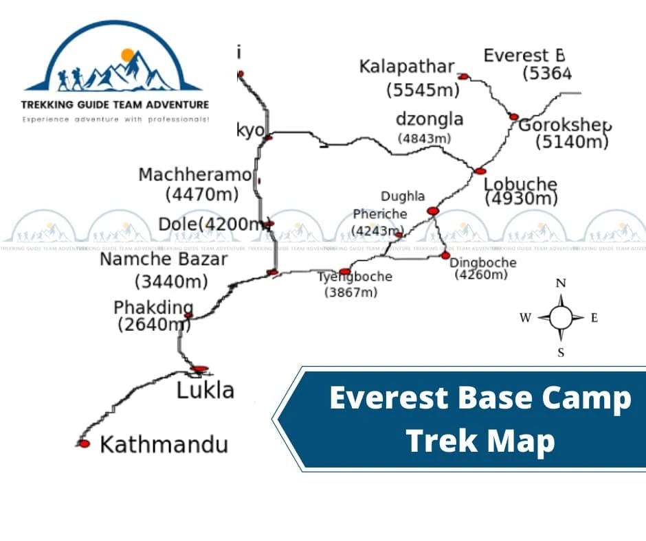 Everest Base Camp Trekking (Private Trek) - 15 Days trip map